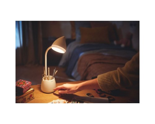 Настільна лампа Philips LED Reading Desk lamp Hat 4.5W, 3000/4000/5700K, 1800mAh (Lithium battery), білий (929003241007)
