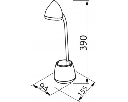 Настільна лампа Philips LED Reading Desk lamp Hat 4.5W, 3000/4000/5700K, 1800mAh (Lithium battery), білий (929003241007)