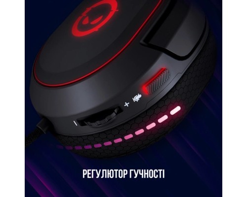 Навушники Lorgar Kaya 460 Gaming RGB USB Black (LRG-GHS460)
