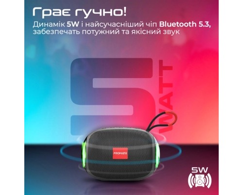 Акустична система Promate Capsule-3 Black (capsule-3.black)