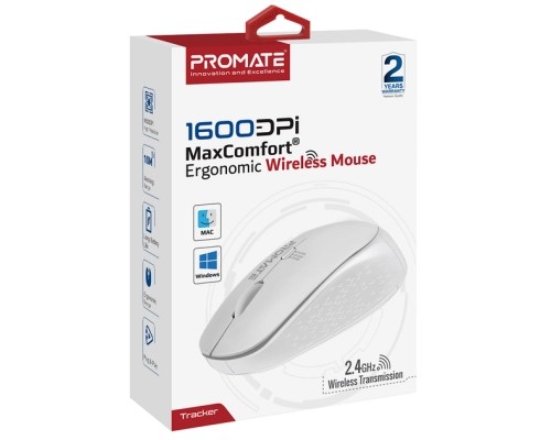 Мишка Promate Tracker Wireless White (tracker.white)