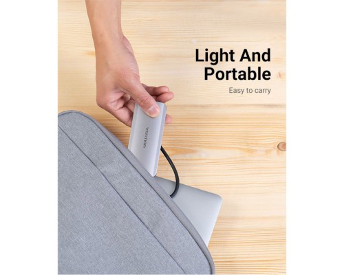 Концентратор Vention USB 3.1 Type-C to HDM/USB 3.0х3//PD 100W 5-in-1 (THFHB)