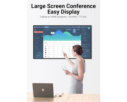 Концентратор Vention USB 3.1 Type-C to HDM/USB 3.0х3//PD 100W 5-in-1 (THFHB)