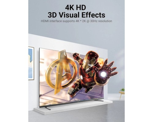 Концентратор Vention USB 3.1 Type-C to HDM/USB 3.0х3//PD 100W 5-in-1 (THFHB)