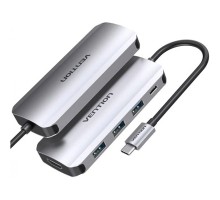 Концентратор Vention USB 3.1 Type-C to HDM/USB 3.0х3//PD 100W 5-in-1 (THFHB)