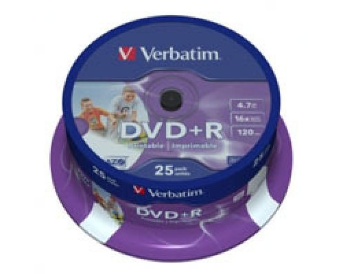 Диск DVD Verbatim 4.7Gb 16X CakeBox 25шт Silver (43500)