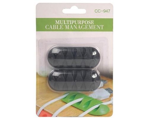 Тримач для кабелю PowerPlant CC-947 (Black) * 2 (CA910434)