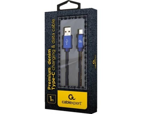 Дата кабель USB 2.0 AM to Type-C 2.0m Cablexpert (CC-USB2J-AMCM-2M-BL)