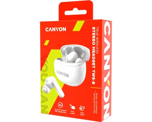 Навушники Canyon TWS-8 White (CNS-TWS8W)
