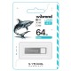 USB флеш накопичувач Wibrand 64GB Shark Silver USB 2.0 (WI2.0/SH64U4S)