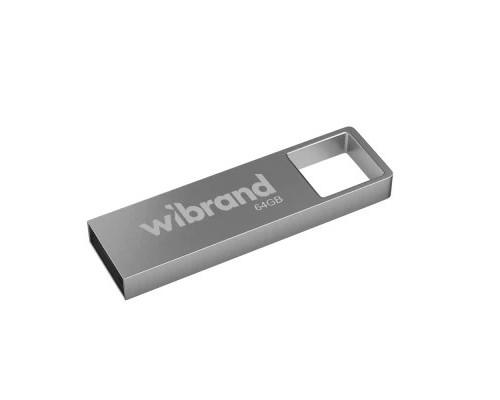 USB флеш накопичувач Wibrand 64GB Shark Silver USB 2.0 (WI2.0/SH64U4S)