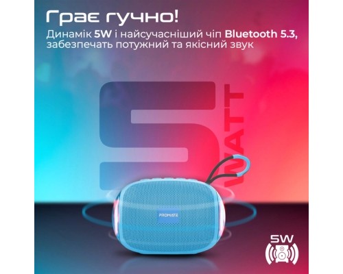 Акустична система Promate Capsule-3 Blue (capsule-3.blue)