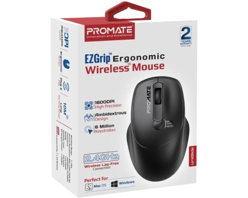 Мишка Promate UniGlide Wireless Black (uniglide.black)
