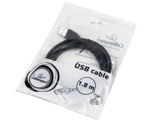 Кабель для принтера USB 2.0 AM/BM 1.8m Cablexpert (CCP-USB2-AMBM90-6)