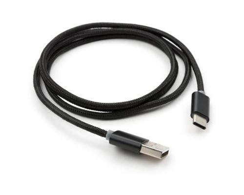 Дата кабель USB 2.0 AM to Type-C 1m LED black Vinga (VCPDCTCLED1BK)