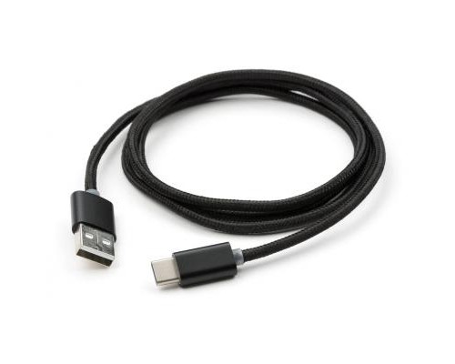 Дата кабель USB 2.0 AM to Type-C 1m LED black Vinga (VCPDCTCLED1BK)