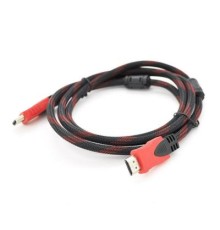 Кабель мультимедійний HDMI to HDMI 20.0m v1.4, OD-7.4mm Black/RED Merlion (YT-HDMI(M)/(M)NY/RD-20m)