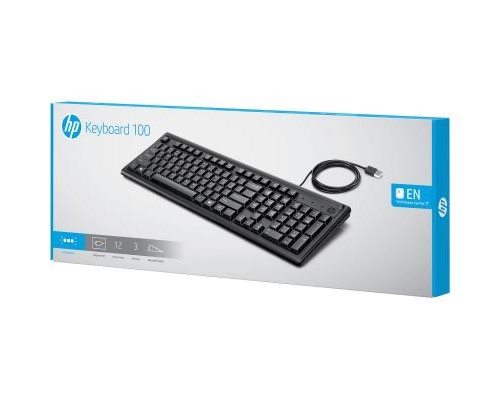 Клавіатура HP 100 USB Black (2UN30AA)