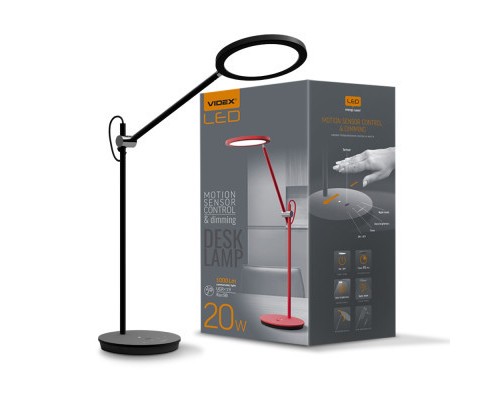 Настільна лампа Videx VL-TF15B 20W 4100K 220V black (26432)