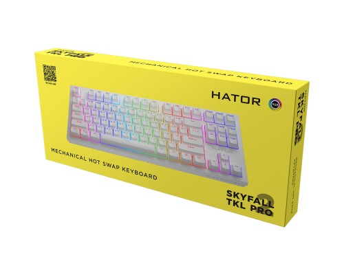 Клавіатура Hator Skyfall 2 TKL Pro Orange USB White (HTK-751)