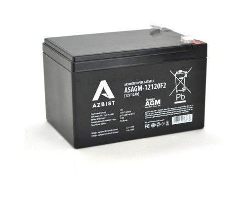 Батарея до ДБЖ AZBIST 12V 12 Ah Super AGM (ASAGM-12120F2)
