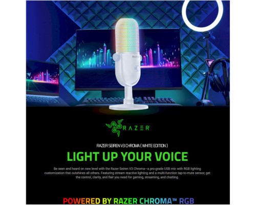 Мікрофон Razer Seiren V3 Chroma White (RZ19-05060200-R3M1)