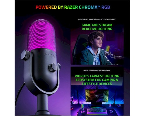 Мікрофон Razer Seiren V3 Chroma White (RZ19-05060200-R3M1)