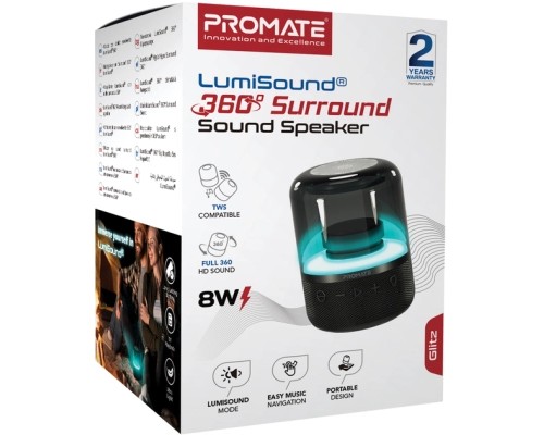 Акустична система Promate Glitz Black (glitz.black)