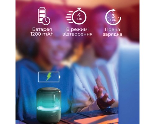 Акустична система Promate Glitz Black (glitz.black)