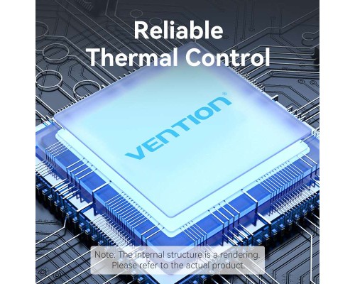 Концентратор Vention USB 3.0 to USB 3.0x3/RJ45/Type-C Hub Blue Aluminum Alloy 5-in-1 (TGFSB)