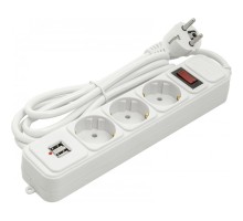 Мережевий фільтр живлення PowerPlant 1.8 м, 3 розетки, USB ( PPSA10M18S3U ) (PPSA10M18S3U)