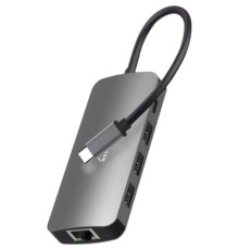 Концентратор Media-Tech USB3.1 Type-C to HDMI/USB 3.0x3/RJ45/SD/MicroSD/PD 100W Hub Pro 8-in-1 (MT5044)