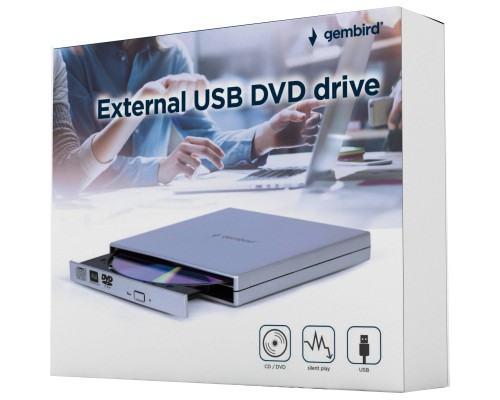 Оптичний привід DVD-RW Gembird DVD-USB-02-SV