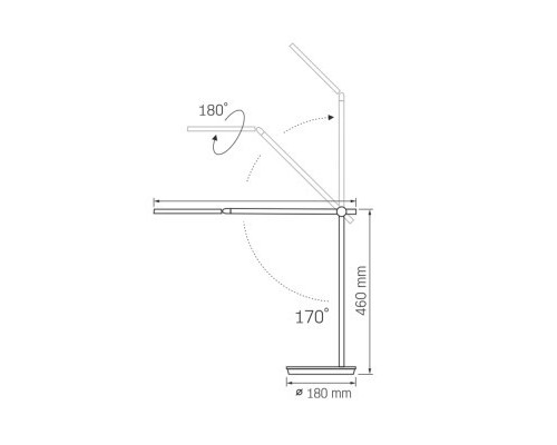 Настільна лампа Videx VL-TF15R 20W 4100K 220V red (26431)