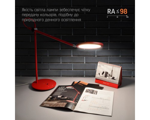 Настільна лампа Videx VL-TF15R 20W 4100K 220V red (26431)
