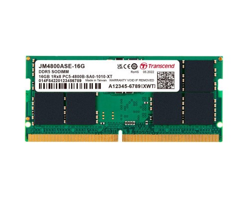 Модуль пам'яті для ноутбука SoDIMM DDR5 16GB 4800 MHz JetRam Transcend (JM4800ASE-16G)