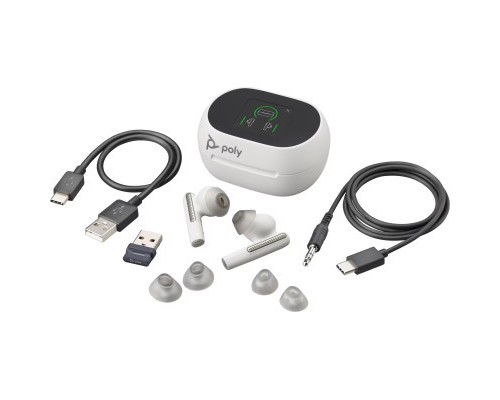 Навушники Poly Voyager Free 60+ Earbuds + BT700A + TSCHC White (7Y8G5AA)
