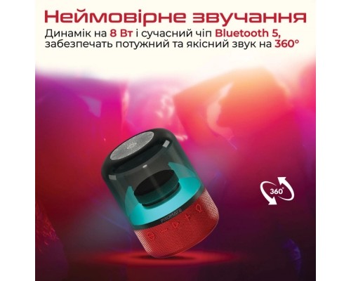 Акустична система Promate Glitz Red (glitz.red)