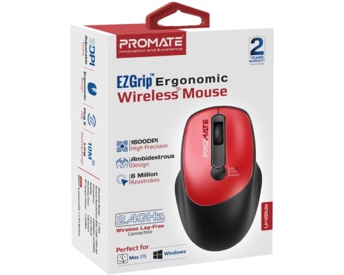 Мишка Promate UniGlide Wireless Red (uniglide.red)
