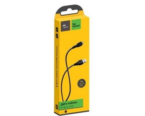 Дата кабель USB 2.0 AM to Micro 5P 1.0m Black Florence (FD-M1-1B)