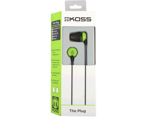 Навушники Koss The Plug Green (185323.101)