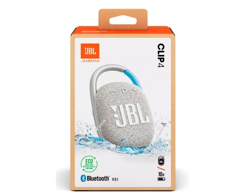 Акустична система JBL Clip 4 Eco White (JBLCLIP4ECOWHT)