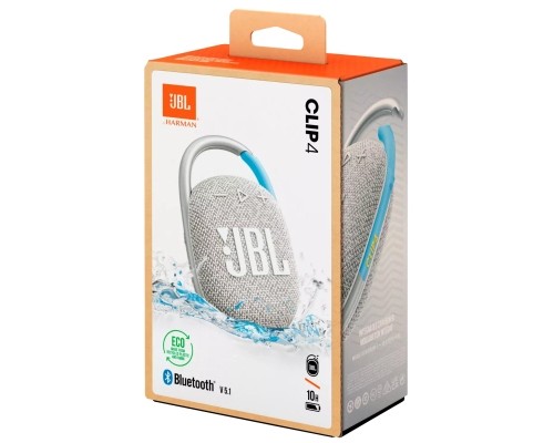 Акустична система JBL Clip 4 Eco White (JBLCLIP4ECOWHT)