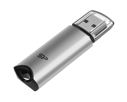 USB флеш накопичувач Silicon Power 64 GB Silicon M02 Aluminum Silver USB 3.2 (SP064GBUF3M02V1S)