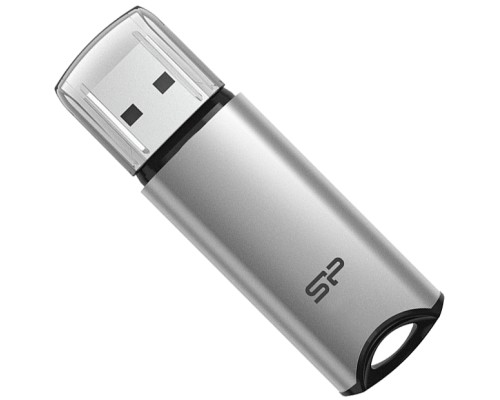 USB флеш накопичувач Silicon Power 64 GB Silicon M02 Aluminum Silver USB 3.2 (SP064GBUF3M02V1S)