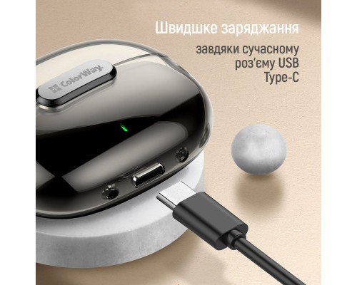 Навушники ColorWay Slim TWS-2 Earbuds Black (CW-TWS2BK)