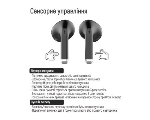 Навушники ColorWay Slim TWS-2 Earbuds Black (CW-TWS2BK)