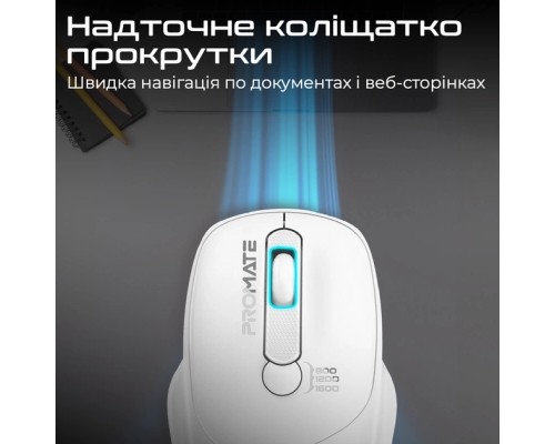 Мишка Promate UniGlide Wireless White (uniglide.white)