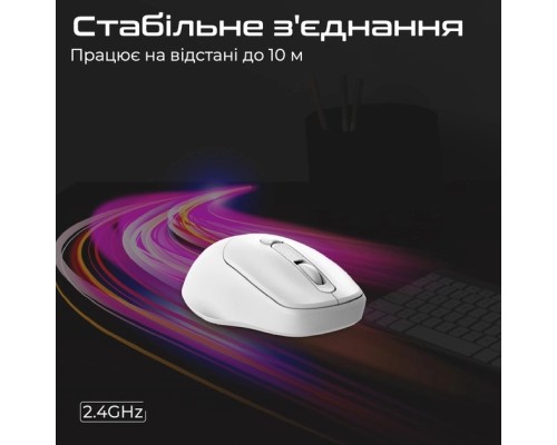 Мишка Promate UniGlide Wireless White (uniglide.white)
