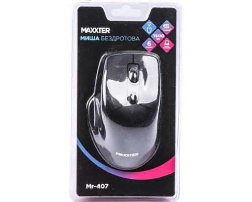 Мишка Maxxter Mr-407 Wireless Black (Mr-407)